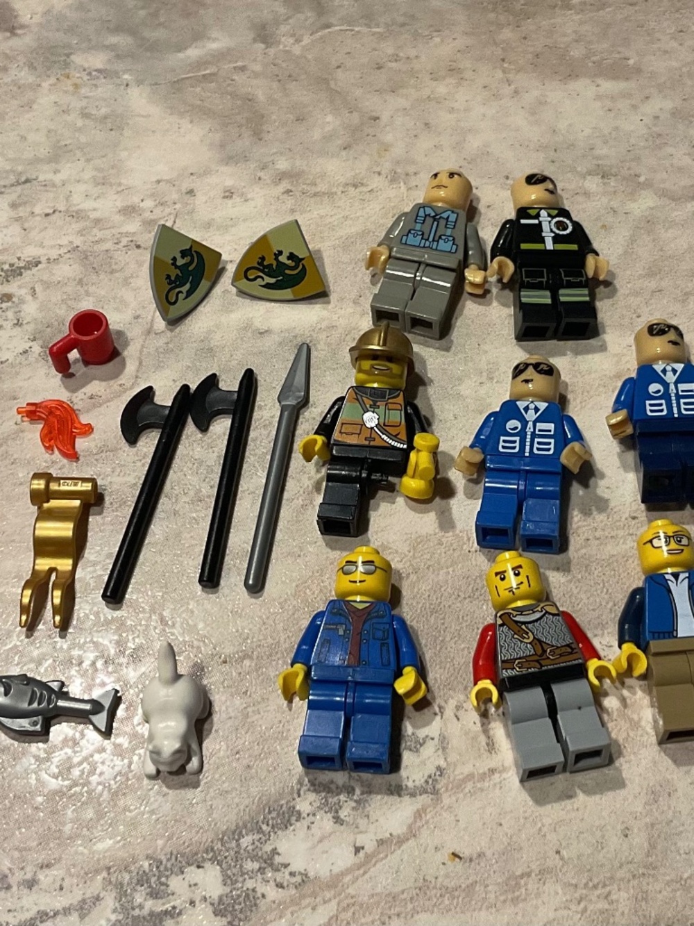 Lego Minifigure pieces 19 items used incomplete